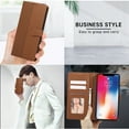 thumbnail image 6 of Designed for iPhone X/XS Wallet Case, Classic Women Flip Folio Cover with Embossed PU Leather Stand Card Holder Slots Magnetic Detachable Wrist Strap for iPhone X/XS, Brown, 6 of 9