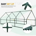 thumbnail image 5 of EAGLE PEAK 8' x 3' x 3' Portable Mini Greenhouse with 3 Large Zipper Doors and Bubble Film Cover, Transparent, 5 of 9