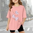 thumbnail image 2 of Byoo Toddler Girls T-Shirt Butterfly Print Short Sleeve T Shirt Relaxed Fit Soft Tshirt, 2 of 6
