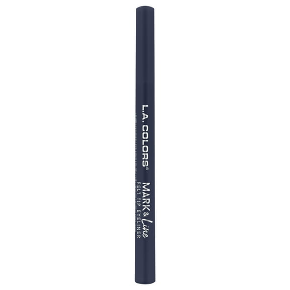 L.A. COLORS Mark & Line Felt Tip Eyeliner, Navy, 0.037 fl oz