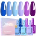 thumbnail image 1 of Set de esmaltes de uñas en gel Beetles Wisteria Whisper, 6 colores, 15 ml, 1 of 6