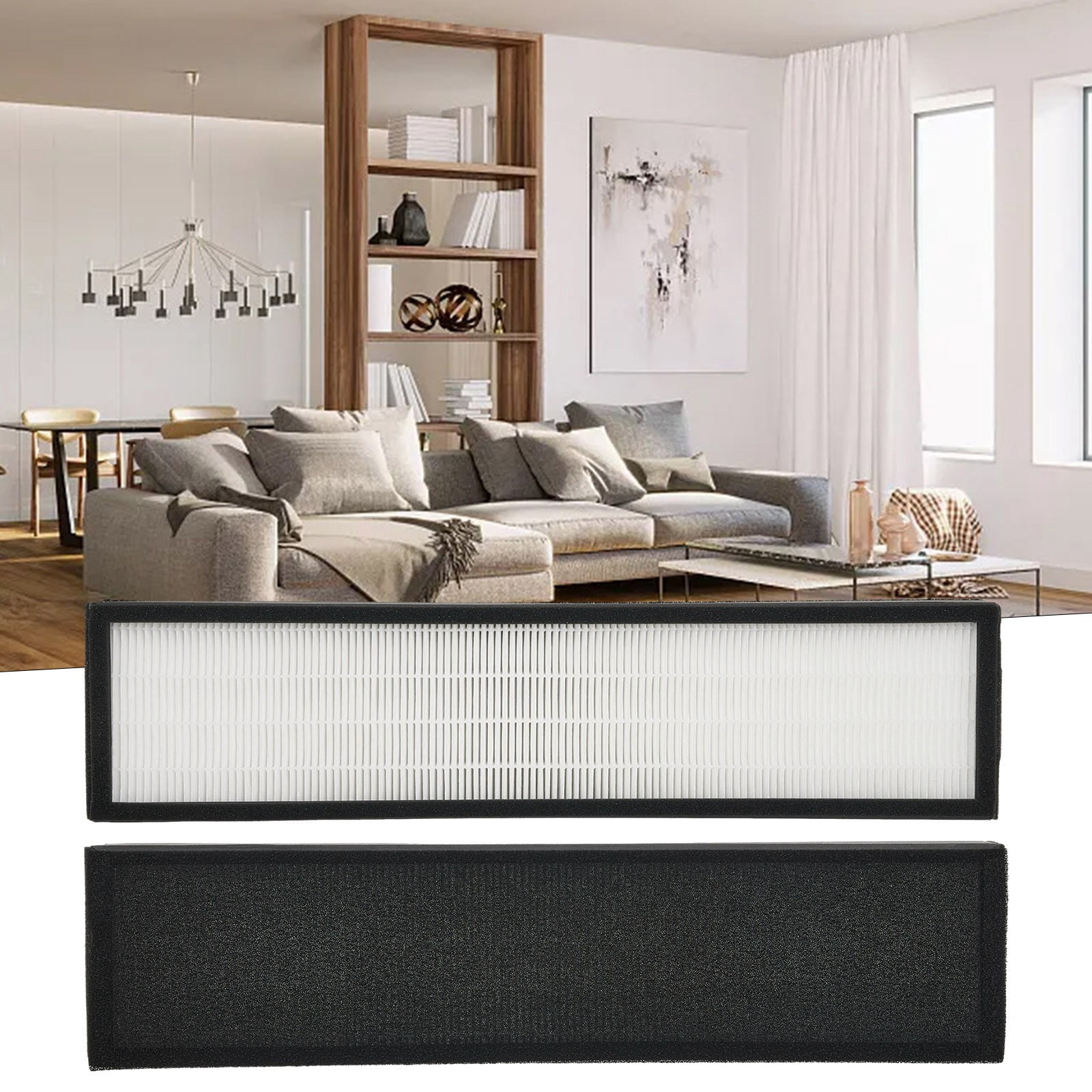 FLT5000 High-Efficiency Air Filter Replacement for AC5000 Series, 17 Pack, Activated Carbon Pre-Filter, Reduces 99.97% Dust, Pollen, Pet Dander