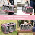 thumbnail image 3 of Pet Carrier for Large and Medium Cats up to 25 Lbs,Soft-Sided Pet Carrier for Big Medium Cats and Puppy Dog Carriers Cat Carriers,TSA Airline Approved Pet Privacy Protection Travel Carrier - Pink, 3 of 8