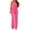 Hot Pink, variant on Npasoilc Slant Shoulder Sleeveless Jumpsuits for Women Crew Neck Solid Color Casual Pants