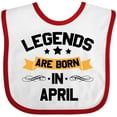 thumbnail image 3 of Inktastic Legends Are Born in April Boys or Girls Baby Bib, 3 of 4