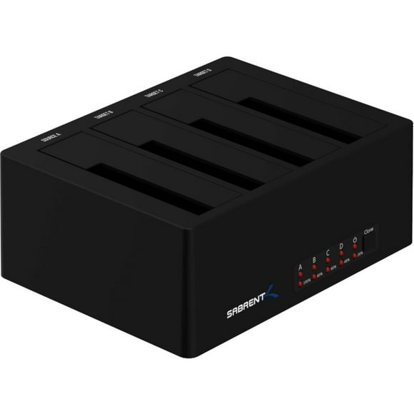 Sabrent DS-U3B4 Drive Dock SATA, USB 3.0 Host Interface External, Black SABRENT Clonador 2.5"/3.5" HDD/SSD