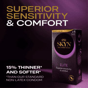 LifeStyles Skyn Ultra Thin Soft Non-Latex Lubricated Condoms For Even More Sensitivity Elite 10 ct