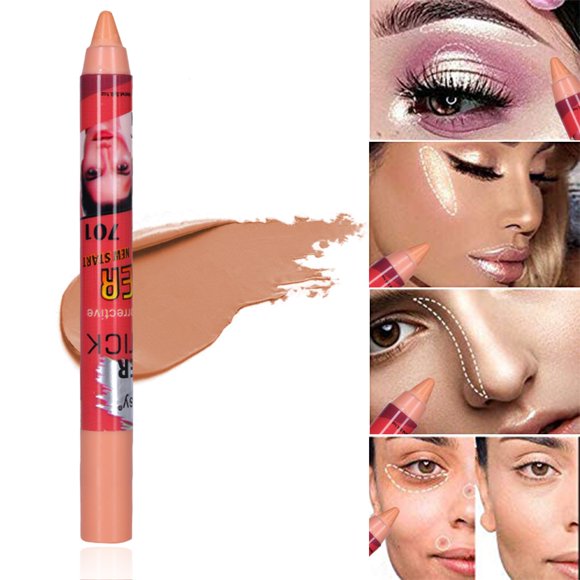 Correcteur Crayon Correcteur Couverture Invisible Marques d'Acné Correcteur de Pores Surligner Ombre sous les Yeux Correction Fluide pour Aider à Couvrir Cernes et Imperfections