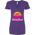 thumbnail image 3 of Inktastic Summer Enjoy the Sunshine Destin Beach Florida in Pink Women's V-Neck T-Shirt, 3 of 5
