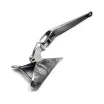 Stainless Steel 316 CQR Hinged Plow Style Mirror Polished Boat Anchor Choose Size (15kg/33LB)
