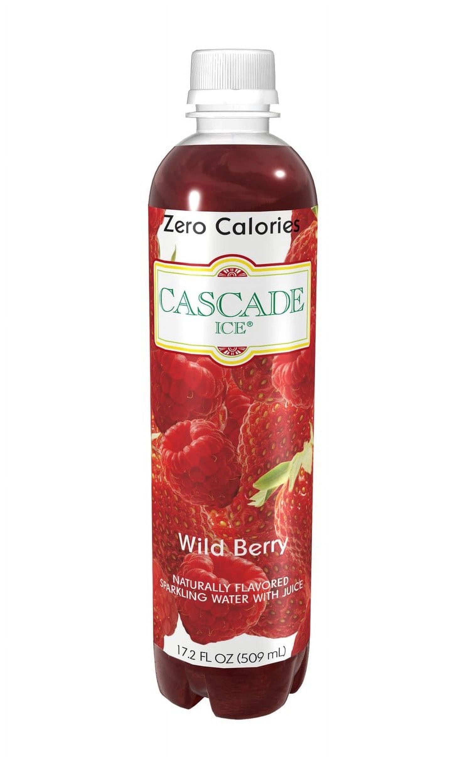 Cascade Ice Naturally Flavored Sparkling Water, Wild Berry, 17.2 Fl Oz (Pack of 12)