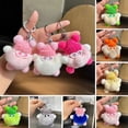 thumbnail image 2 of Llavero de peluche de conejo de peluche con forma de muñeca de dibujos animados, accesorio decorativo para bolso o coche, regalo de apoyo emocional., 2 of 8