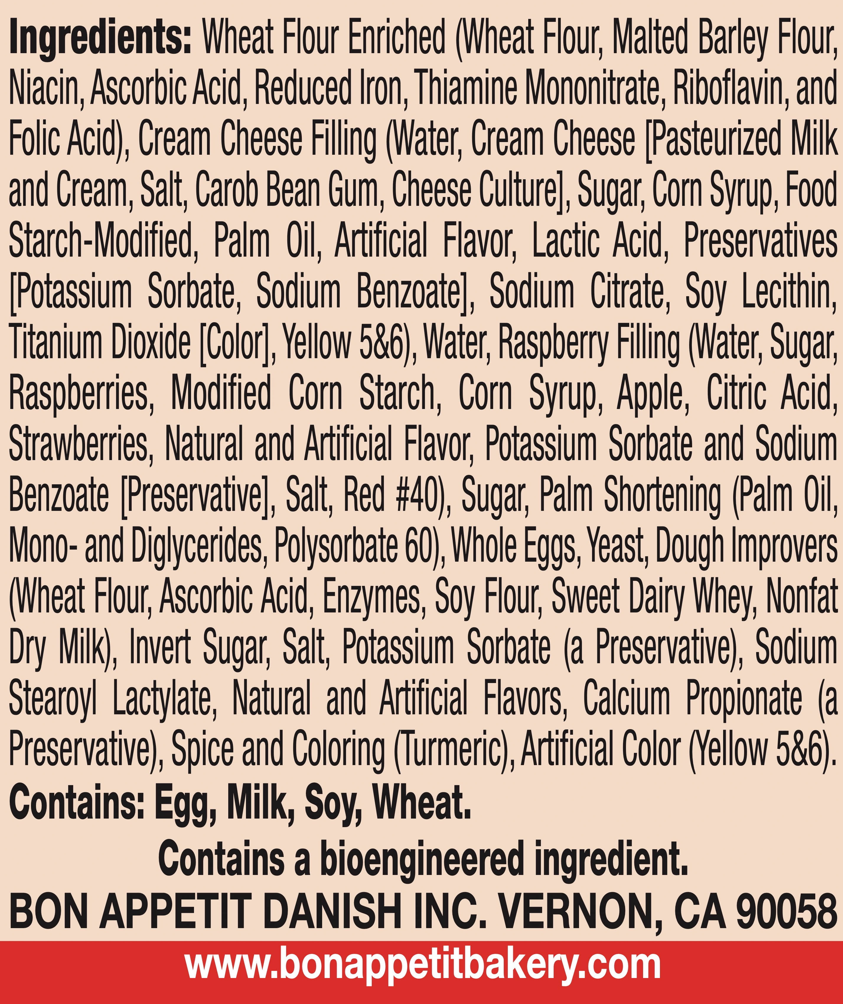 Bon Appetit Cheese and Berries Danish, 5 oz
