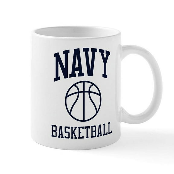 CafePress - U.S. Navy Basketball - 11 oz Ceramic Mug - Novelty Coffee Tea Cup