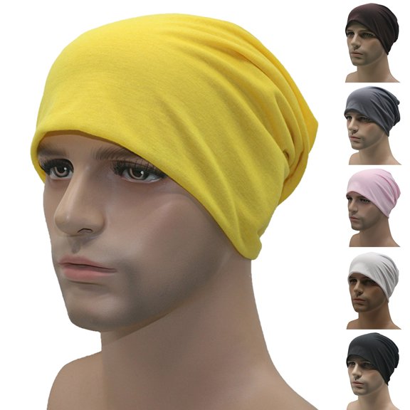 Helii Unisex Lightweight Slouchy Beanie Hat Breathable Stretchy Pull-On Cap for Men Women Summer Outdoor Sports Sleep Chemo Headwear Hat Cap Daily Casual 6 Candy Solid Colors