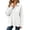 White, variant on Womens Waffle Knit Long Sleeve Collared Golf Shirt Oversized Pullover Slouchy Sweatshirt Casual Fall Clothing for Daily Wear Travel, Brown, XL