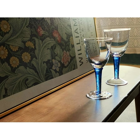 

Livesture Simple Creative Glass Wine Goblet Small blue
