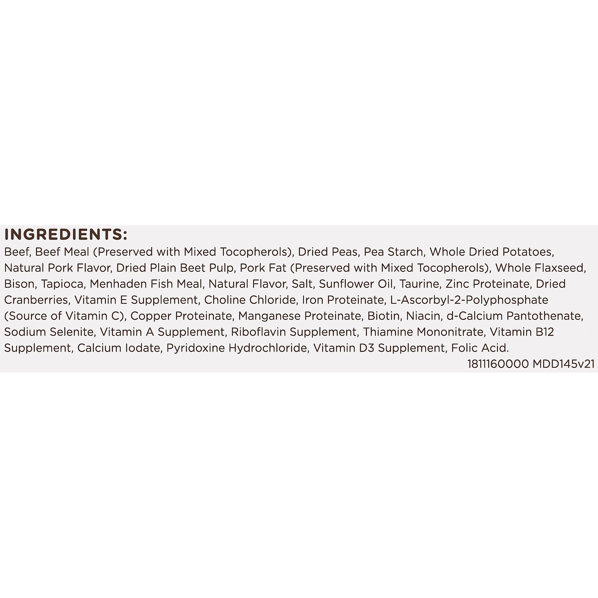 Rachael Ray Nutrish Zero Grain Natural Premium Dry Dog Food, Grain Free, Beef, Potato & Bison, 22 Lbs
