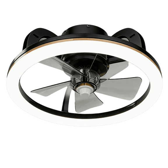 Mainstays 18 Inch Black Indoor Ceiling Fan with Remote Control and Light