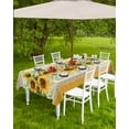 thumbnail image 4 of Fsddascl Sunflower Yellow Outdoor Tablecloth - 60x102 Inch Rectangle Table Cover, Retro Southwest Country Plant Leaf Floral Waterproof Outdoor Table Cloth with Umbrella Hole & Zipper for Patio, 4 of 7