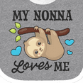 thumbnail image 4 of Inktastic My Nonna Loves Me with Sloth and Hearts Boys or Girls Baby Bib, 4 of 4