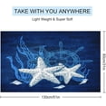thumbnail image 2 of Yibo Colorful Graffiti Starfish Rainbow Beach Towels Ocean Animal Print Sauna Beach Gym, 2 of 8