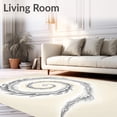 thumbnail image 2 of ODIKA 5'x7' Machine Washable Non-Slip Area Rug, Celestial Swirl Transitional Ethereal Vintage Modern High Traffic Rug, Gray, 658243, 2 of 7