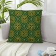 thumbnail image 5 of LNWH Decorative Pillow Covers, Green Yellow Leaves Square Sofa Decorative Knit Pillow Case, 24"x24", 5 of 8