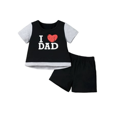 

uukiA Infant Baby Girls 6-24 Months And 2-3Yeras Set Patchwork Short Sleeve Printed Blouse And Grey Shorts Suit