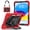 Black+Red, variant on Heavy Duty Case for iPad (A16) 11th Generation 11 inch 2025, Shockproof Rugged Cover with Shoulder Strap, Built-in Rotating Kickstand