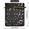 thumbnail image 3 of iMucci 30pcs Black Moon and Star Printed Drawstring Organza Bags 3.5x4.7 Inches Small Gift Bags for Candy Jewelry Party Favors Cosmetics and Festive Celebrations, 3 of 6