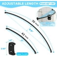 thumbnail image 3 of Curved Shower Curtain Rod 43-70 Inch Tension Curtain Rod Shower Curtain Rod for Bathroom or Windows Shower Curtain Tension Rod Tension Rod for Windows Adjustable Length Black, 3 of 6
