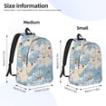 thumbnail image 2 of Disketp Animals Travel World Map print Canvas Backpack Lightweight Travel Daypack Student Rucksack Laptop Backpack-, 2 of 5
