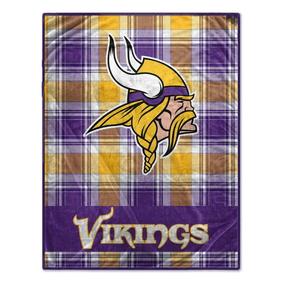 Pegasus Minnesota Vikings 66" x 95" Oversized Plaid FAN-mily Ultra Cozy Blanket