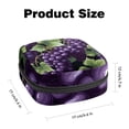 thumbnail image 2 of Grape Sanitary Napkin Purse Period Bag Small Storage Travel Security Pouch Case, 2 of 6