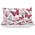 thumbnail image 3 of HAHDAXIA Butterflies Bedding Solid Comforter Set for All Seasons,3 Pieces(1 Comforter+2 Pillowcases),Soft Microfiber Bedding Set Full(79"x90"), 3 of 7