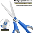 thumbnail image 5 of 3Pcs 8-Inch Multipurpose Scissors Comfortable Grip - Ultra Sharp Blades, 5 of 6