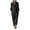 Black, variant on Jumpsuits for Women Casual Cotton Linen Long Sleeve Button Down Coverall Jumpsuit Romper Overalls