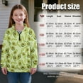 thumbnail image 7 of Chririnla Avocados Pattern Oversize Tunic Tops for Girls Plus Size Kids Blouse Shirt Half Zip Sweatshirt Pullover Sweatshirts Loose Comfy Casual Size 11-12, 7 of 7