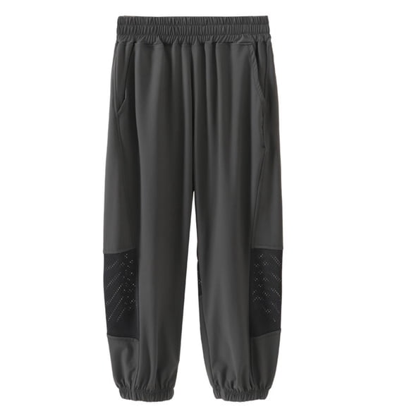 Ohufall Mesh Athletic Pants for Chlid 4-16T Boys Baggy Quick Dry Thin Pants with Pockets Fall Breathable Kids Sport Wear Comfy Elastic Waist Casual Cuffed Pants
