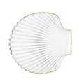 thumbnail image 2 of Miangastore 1pc Creative Glass Dish Breakfast Plate Shell Shape Plate Fruit Salad Plate, 2 of 9