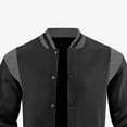 thumbnail image 6 of LWITHSZG Bomber Jacket Men Long Sleeve Button Down Baseball Lightweight Jackets Long Sleeve Going Out Tops Fall Winter Fashion Outerwear with Pockets, 6 of 7