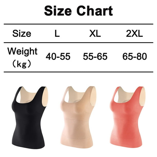 Pack Women's Base Layer Tank Top Thermal Vest Winter Warm Tank-Top  Sleeveless Camisole 