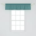 thumbnail image 2 of Ambesonne Damask Window Valance, Repetitive Floral Motifs, 54" X 12", Teal Pale Blue, 2 of 3