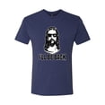 thumbnail image 2 of Wild Bobby Jesus: Ill Be Back Inspirational/Christian Men Premium Tri Blend Tee, Vintage Navy, XX-Large, 2 of 5