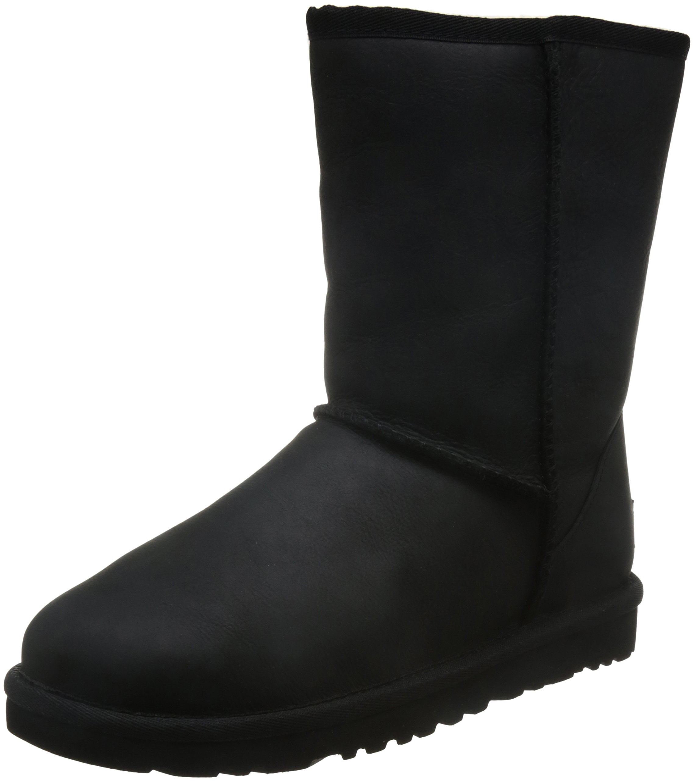 Ugg Classic Short Leather Boots Black - Walmart.com