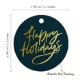 thumbnail image 6 of Inkdotpot 100 Pack Happy Holiday Favor Paper Tags Craft Real Gold Foil Hang Tags, 6 of 7