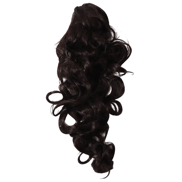 Extensión de cola de caballo ondulada con pinza para la mandíbula, fibra de alta temperatura, aspecto natural, pinza para la mandíbula larga y rizada, postizo para cola de caballo