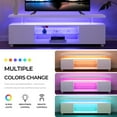 thumbnail image 3 of Cubehom LED TV Stand for 60 inch TV,  51'' Wood Entertainment Center with Storage, White, 3 of 7