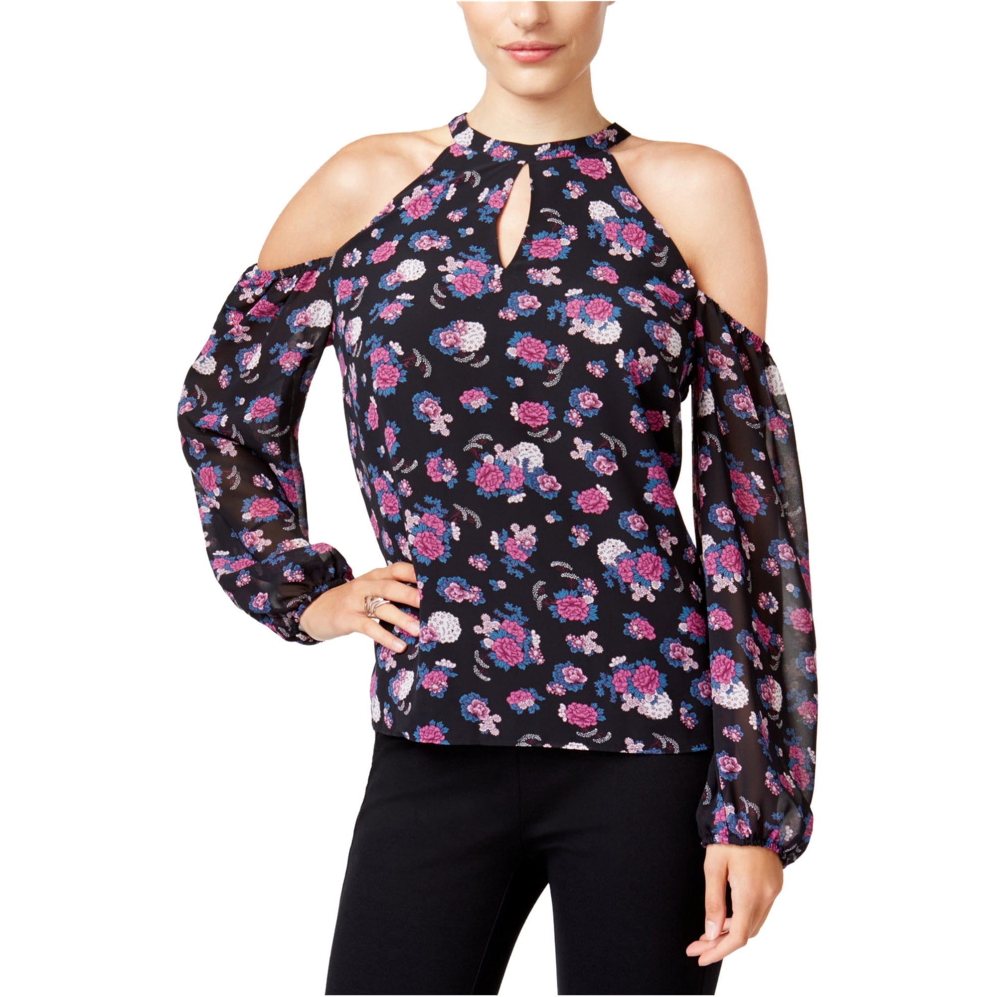 long sleeve black evening top